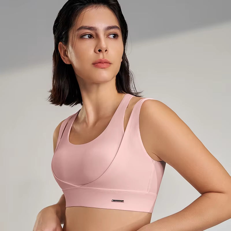 Yoga Tank Top Women'S Sports Underwear Solid Color Stretch Yoga Bra S