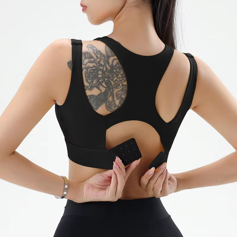 Yoga Tank Top Women'S Sports Underwear Solid Color Stretch Yoga Bra S