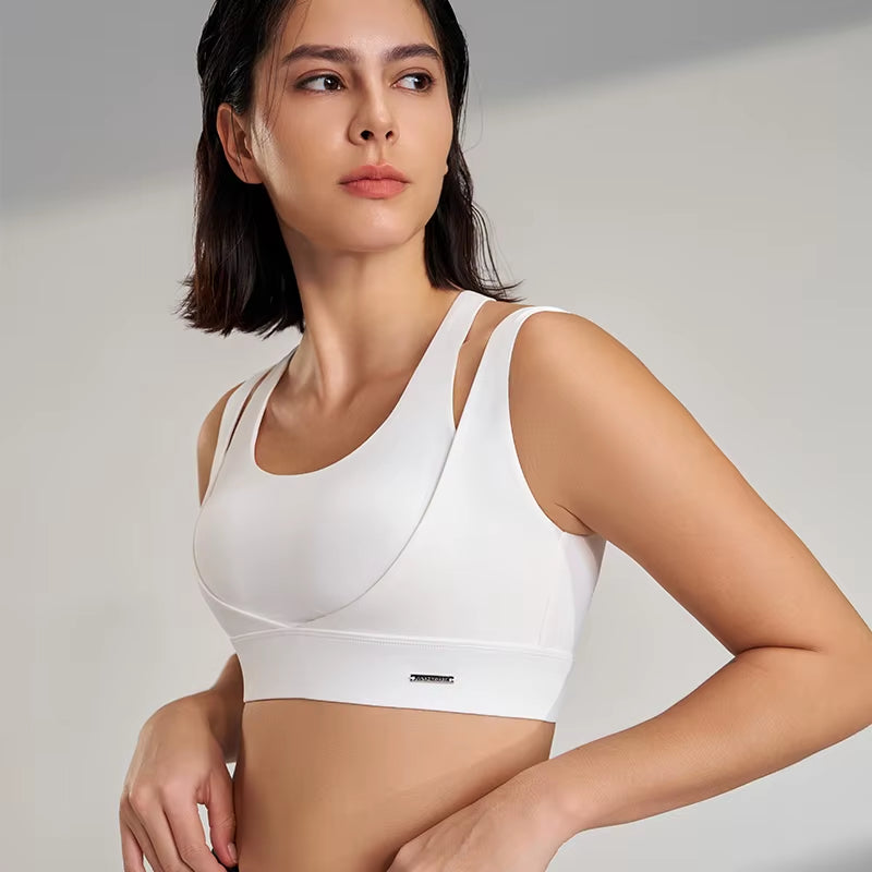 Yoga Tank Top Women'S Sports Underwear Solid Color Stretch Yoga Bra S