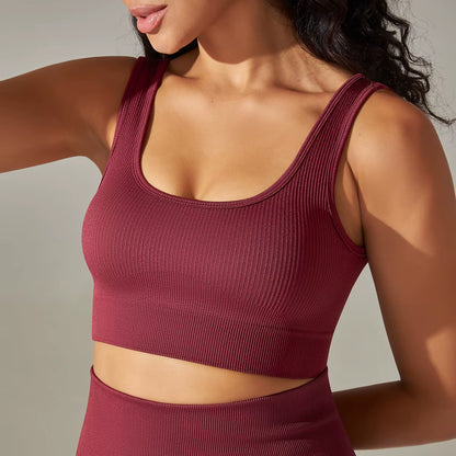 Seamless Women Sports Bras Fitness Gym Running Underwear Shockproof Bra 