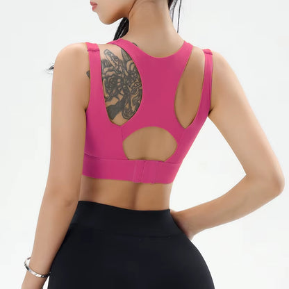 Yoga Tank Top Women'S Sports Underwear Solid Color Stretch Yoga Bra S